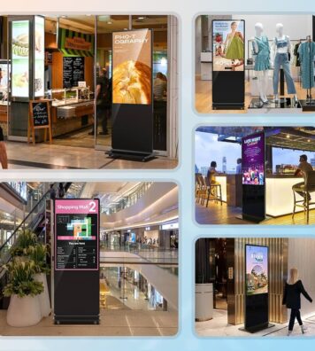 floor standing 55" interactive led screens